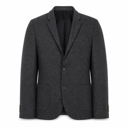 Front view of River Island Men’s Grey Blazer Jacket, size 38, Regular Fit Smart Casual
