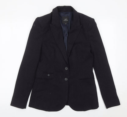Next Women’s Black Pinstripe Tailored Blazer Size 8 UK