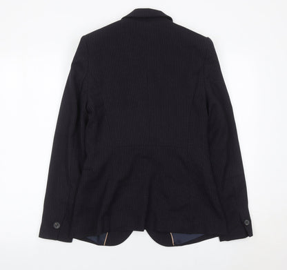 Next Women’s Black Pinstripe Tailored Blazer Size 8 UK