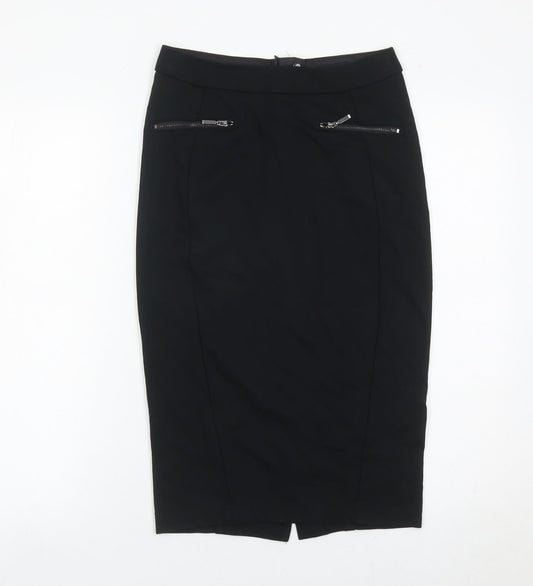 Marks and Spencer Women’s Black Size 8 Pencil Skirt Knee Length