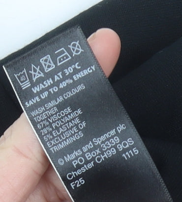 Marks and Spencer Women’s Black Size 8 Pencil Skirt Knee Length