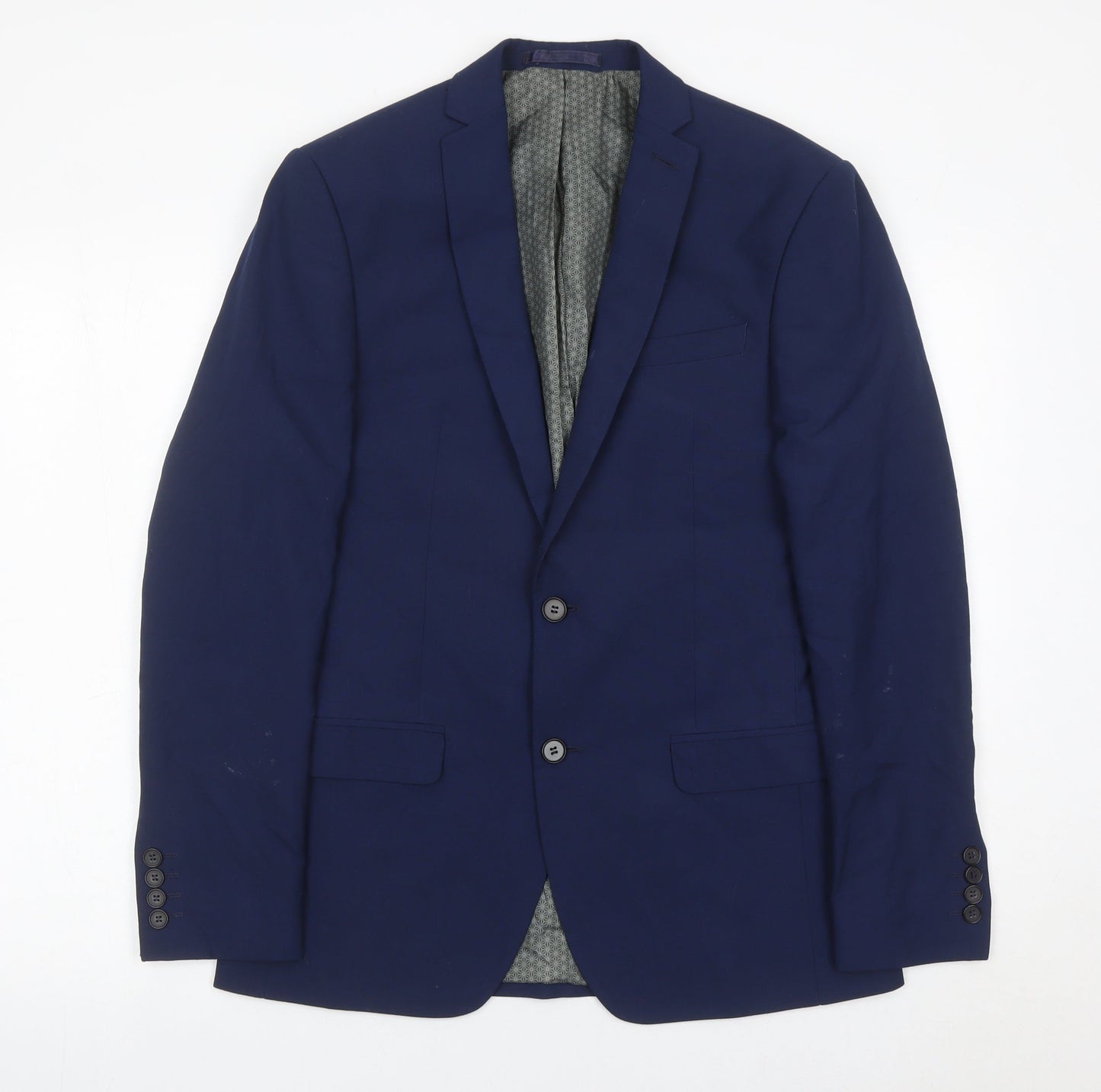 Limehaus Men's Blue Slim Blazer Jacket 38 Chest Regular Fit