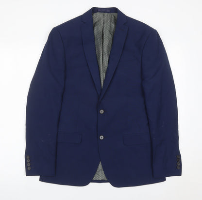 Limehaus Men's Blue Slim Blazer Jacket 38 Chest Regular Fit