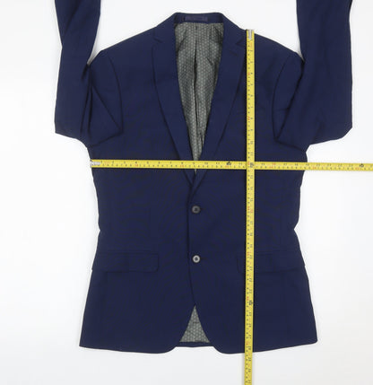 Limehaus Men's Blue Slim Blazer Jacket 38 Chest Regular Fit