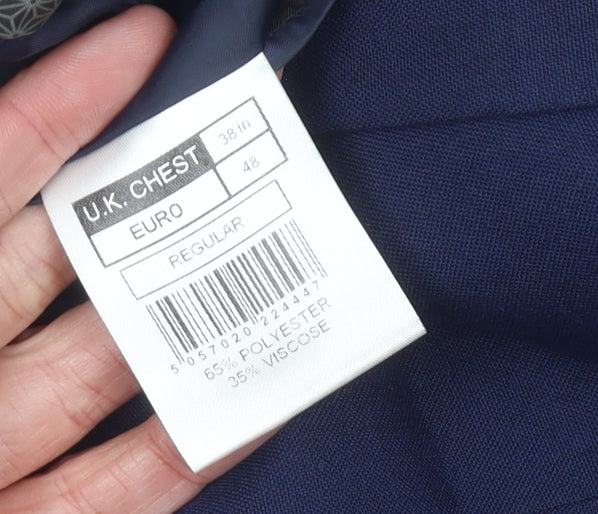 Limehaus Men's Blue Slim Blazer Jacket 38 Chest Regular Fit