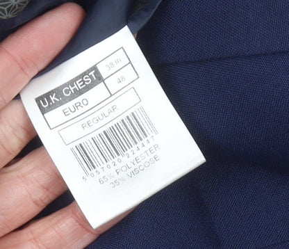 Limehaus Men's Blue Slim Blazer Jacket 38 Chest Regular Fit