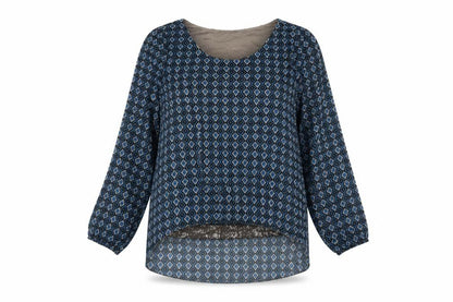 Womens UK Size 20 HEINE Blue Tunic Blouse