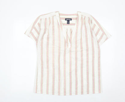 Lands' End Women’s Multicoloured Striped Tunic Blouse S