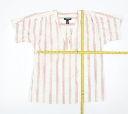 Lands' End Women’s Multicoloured Striped Tunic Blouse S
