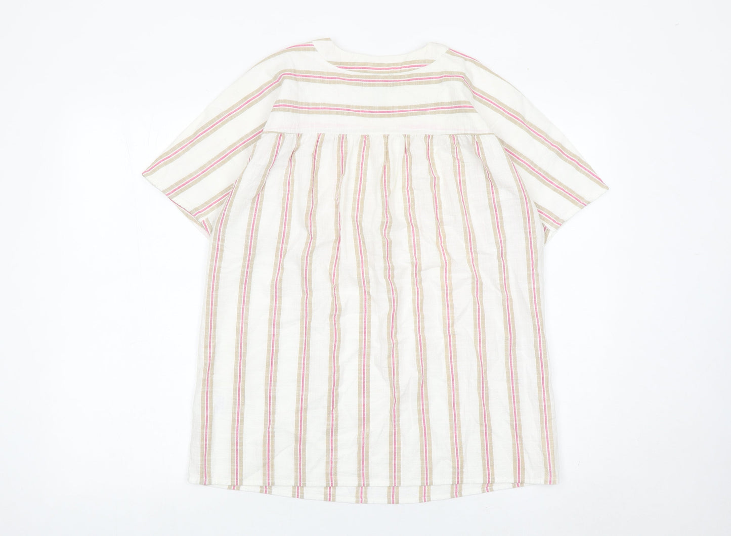 Lands' End Women’s Multicoloured Striped Tunic Blouse S