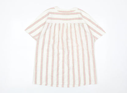 Lands' End Women’s Multicoloured Striped Tunic Blouse S