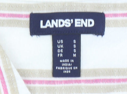 Lands' End Women’s Multicoloured Striped Tunic Blouse S