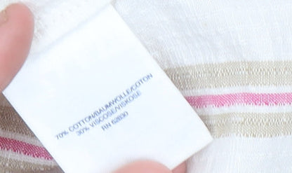 Lands' End Women’s Multicoloured Striped Tunic Blouse S