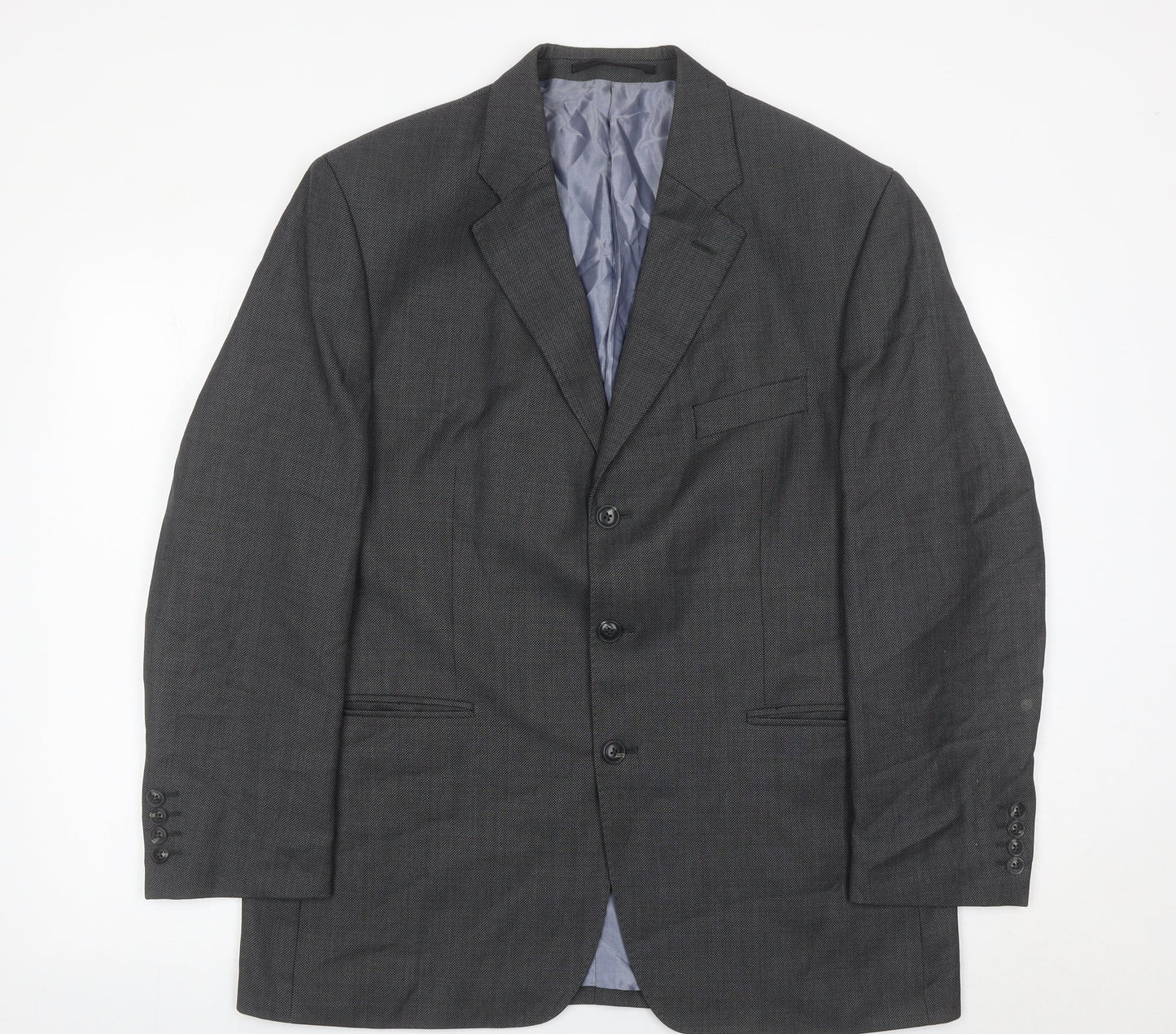 Austin Reed Men’s Grey Wool Blazer Jacket Size 42 Regular Fit