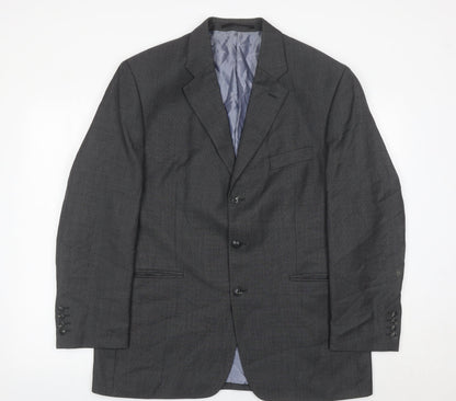 Austin Reed Men’s Grey Wool Blazer Jacket Size 42 Regular Fit