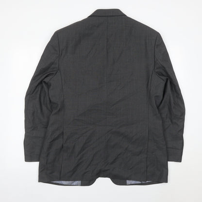 Austin Reed Men’s Grey Wool Blazer Jacket Size 42 Regular Fit