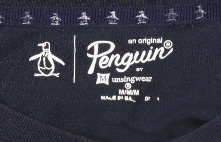 Penguin Men’s Blue Graphic Logo T-Shirt Size M Cotton Blend