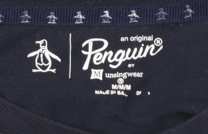 Penguin Men’s Blue Graphic Logo T-Shirt Size M Cotton Blend