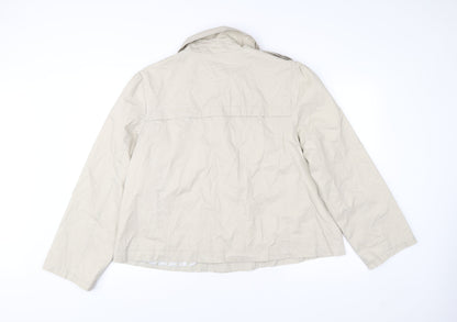 TU Women’s Beige Cotton Pea Coat Jacket Size 20