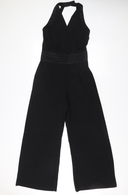 Next Petites Women's Black Size 8 Halter Wide-Leg Jumpsuit