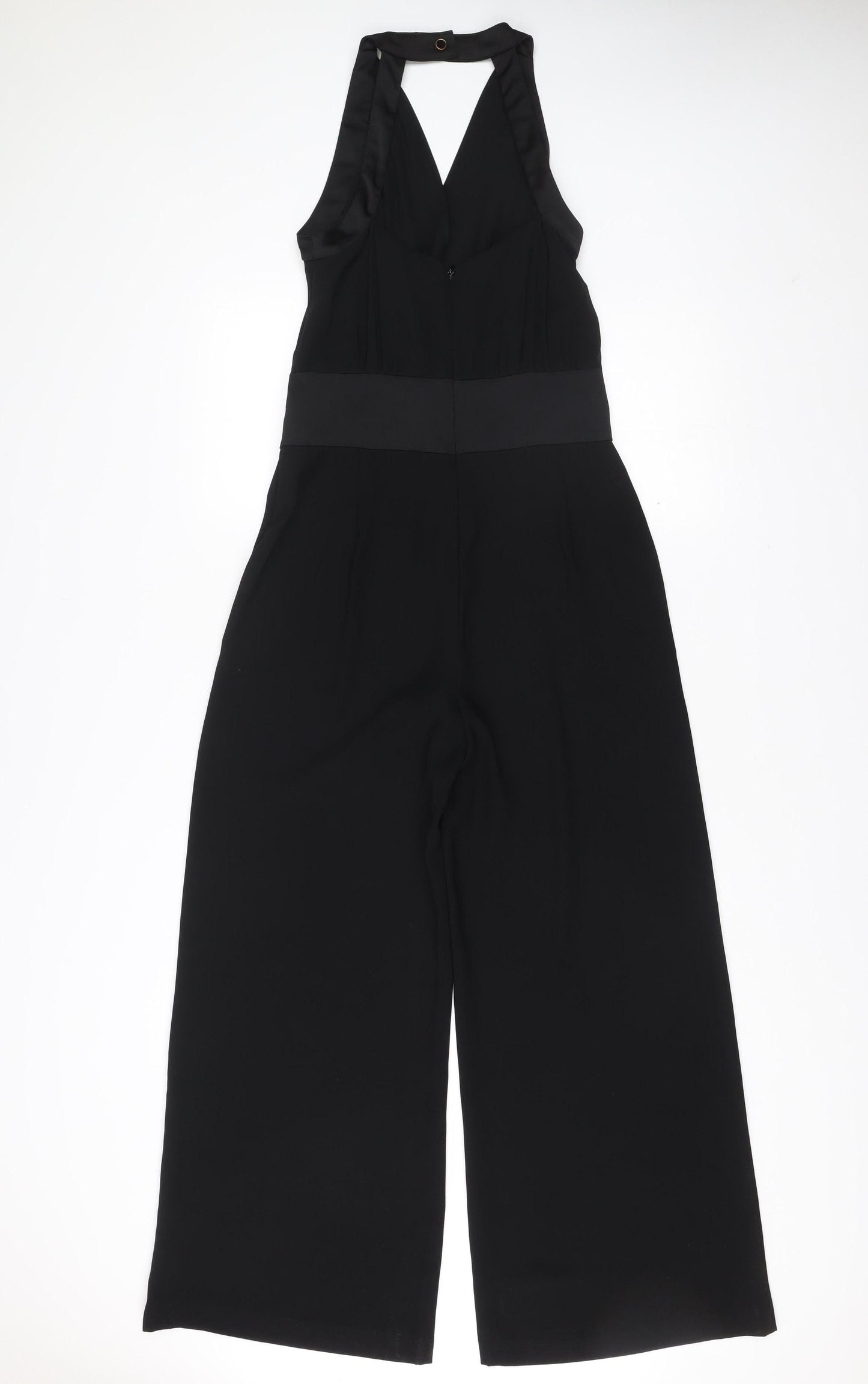 Next Petites Women's Black Size 8 Halter Wide-Leg Jumpsuit