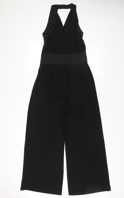 Next Petites Women's Black Size 8 Halter Wide-Leg Jumpsuit