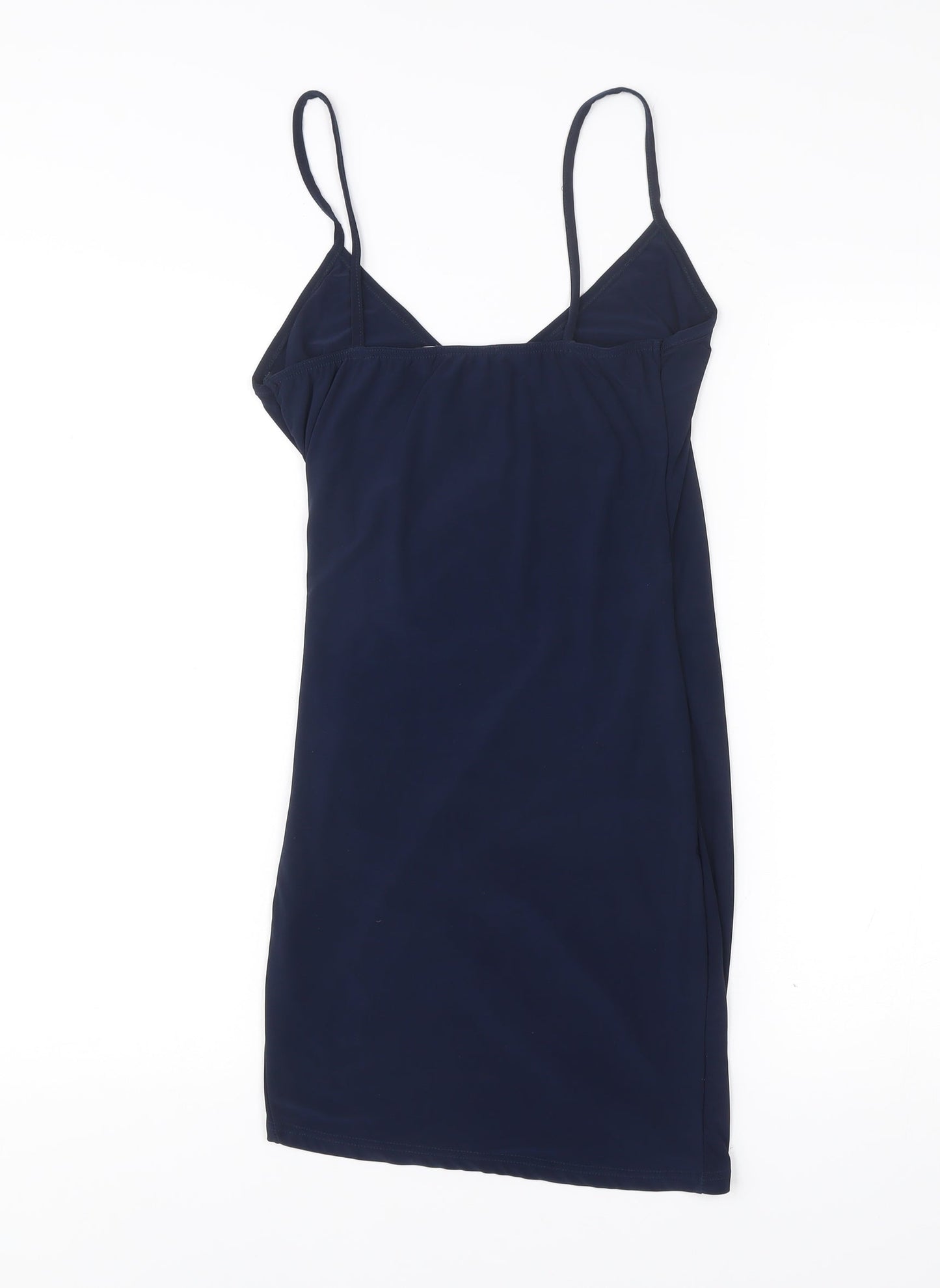 PrettyLittleThing Women’s Blue Size 8 Slip Dress Ruched Short Party