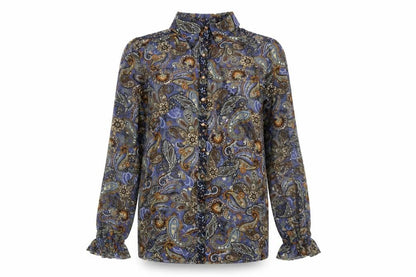 Mango Suit Womens Multicoloured Paisley Blouse Size 12 Tunic Style