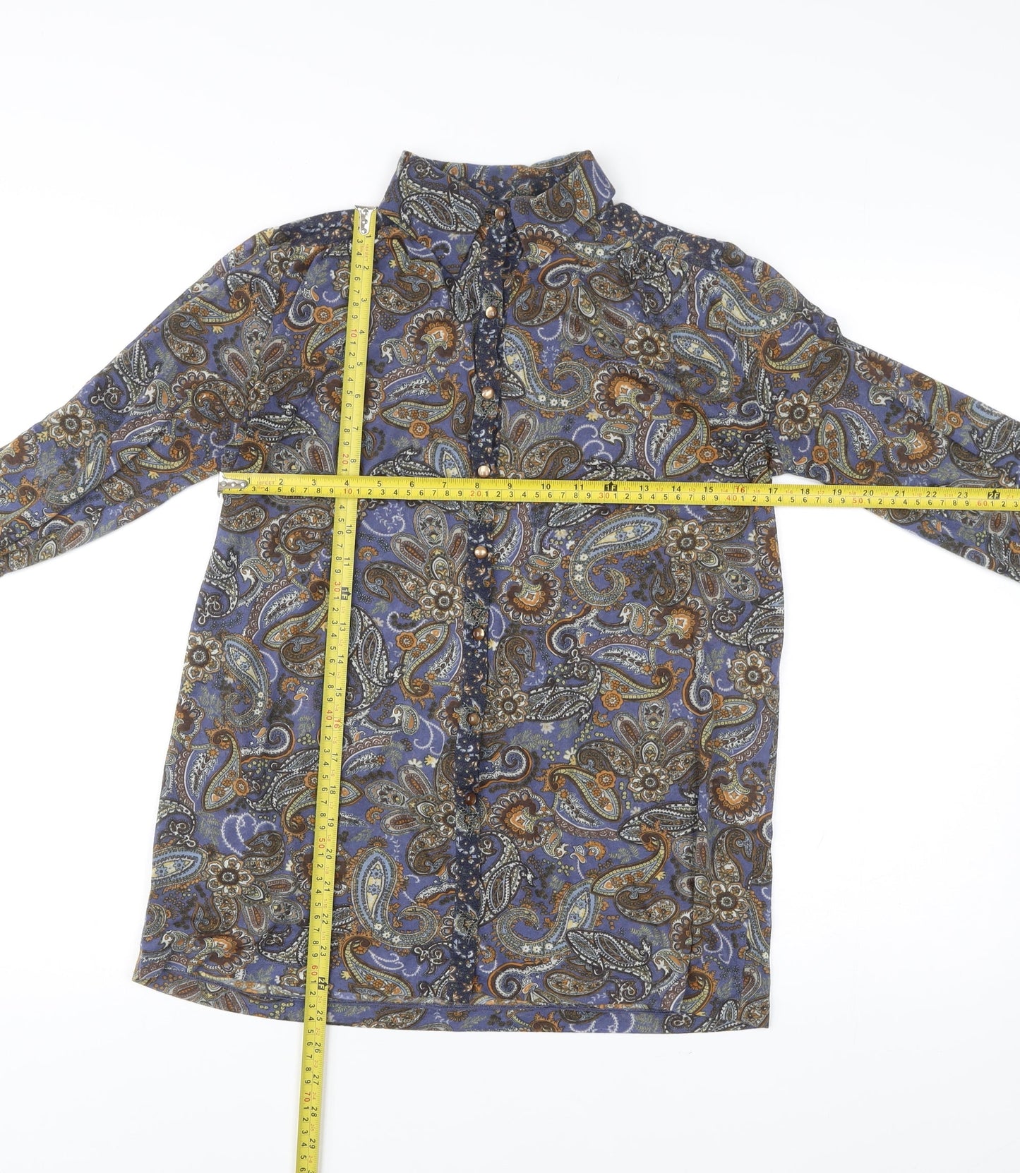 Mango Suit Womens Multicoloured Paisley Blouse Size 12 Tunic Style