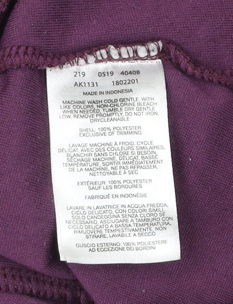 Columbia Womens Purple Fleece Pullover Sweatshirt M Hiking Outdoor