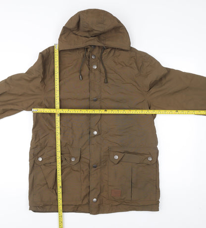 Mens UK Size M Threadbare Brown Parka Coat
