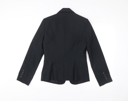 Atmosphere Womens Black Pinstripe Blazer Size 8 Regular Fit Jacket