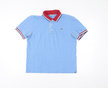 Lacoste Men’s Blue Polo Shirt M Short Sleeve Cotton Logo