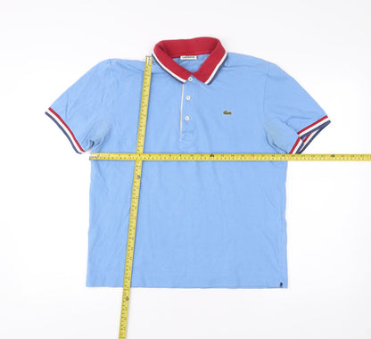 Lacoste Men’s Blue Polo Shirt M Short Sleeve Cotton Logo