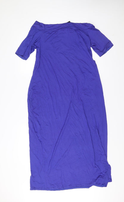 Be Jealous Women’s Blue Shift Maxi Dress Size 16-18 Short Sleeve