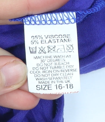 Be Jealous Women’s Blue Shift Maxi Dress Size 16-18 Short Sleeve