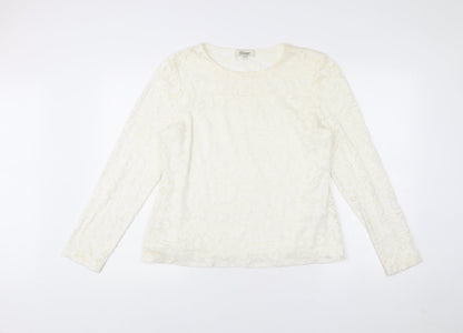 Somerset by Alice Temperley Womens Ivory Lace Blouse Size 16