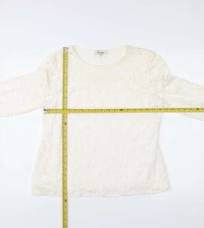 Somerset by Alice Temperley Womens Ivory Lace Blouse Size 16