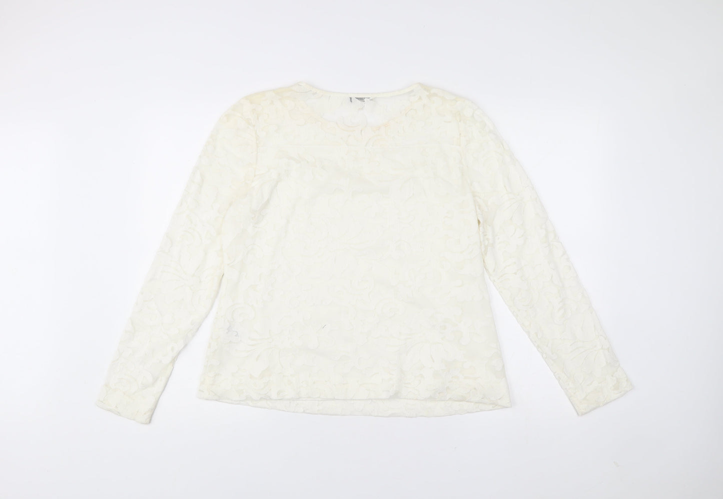 Somerset by Alice Temperley Womens Ivory Lace Blouse Size 16