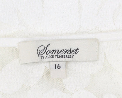 Somerset by Alice Temperley Womens Ivory Lace Blouse Size 16