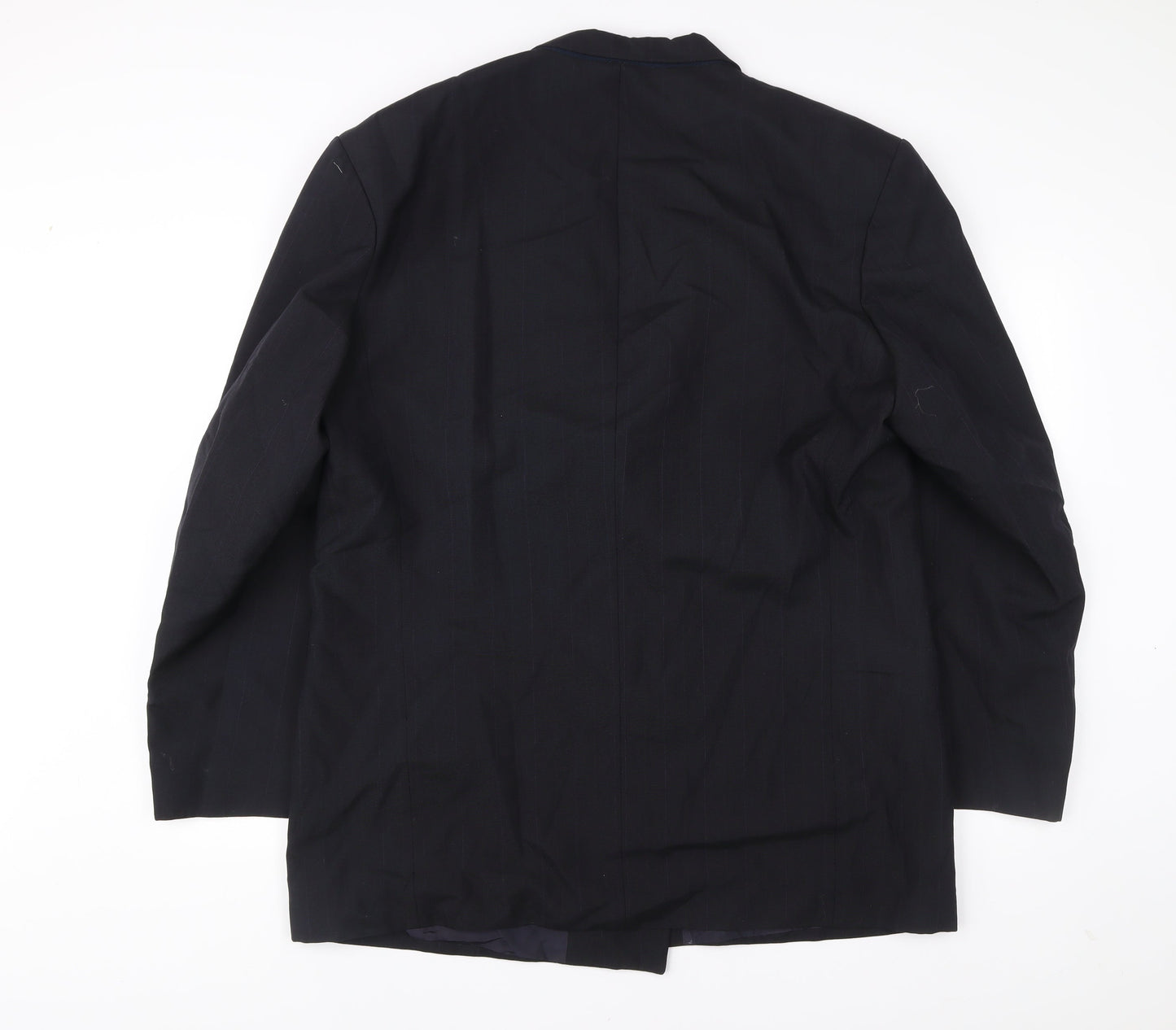 Marks and Spencer Men's Navy Blue 46L Double-Breasted Wool Blend Blazer
