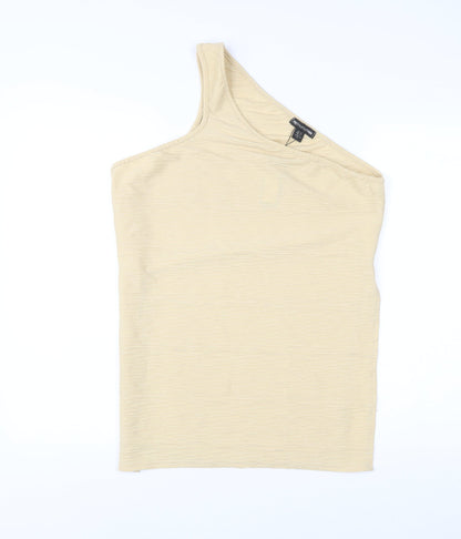 PrettyLittleThing Women’s Beige One Shoulder Tank Top Size 18