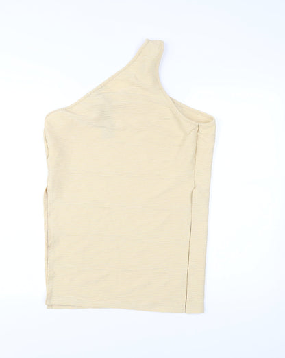 PrettyLittleThing Women’s Beige One Shoulder Tank Top Size 18