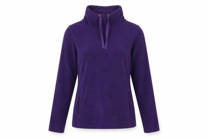 Cotton Traders Women Purple Fleece Pullover Sweatshirt Size 10