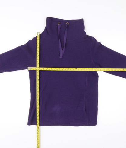 Cotton Traders Women Purple Fleece Pullover Sweatshirt Size 10