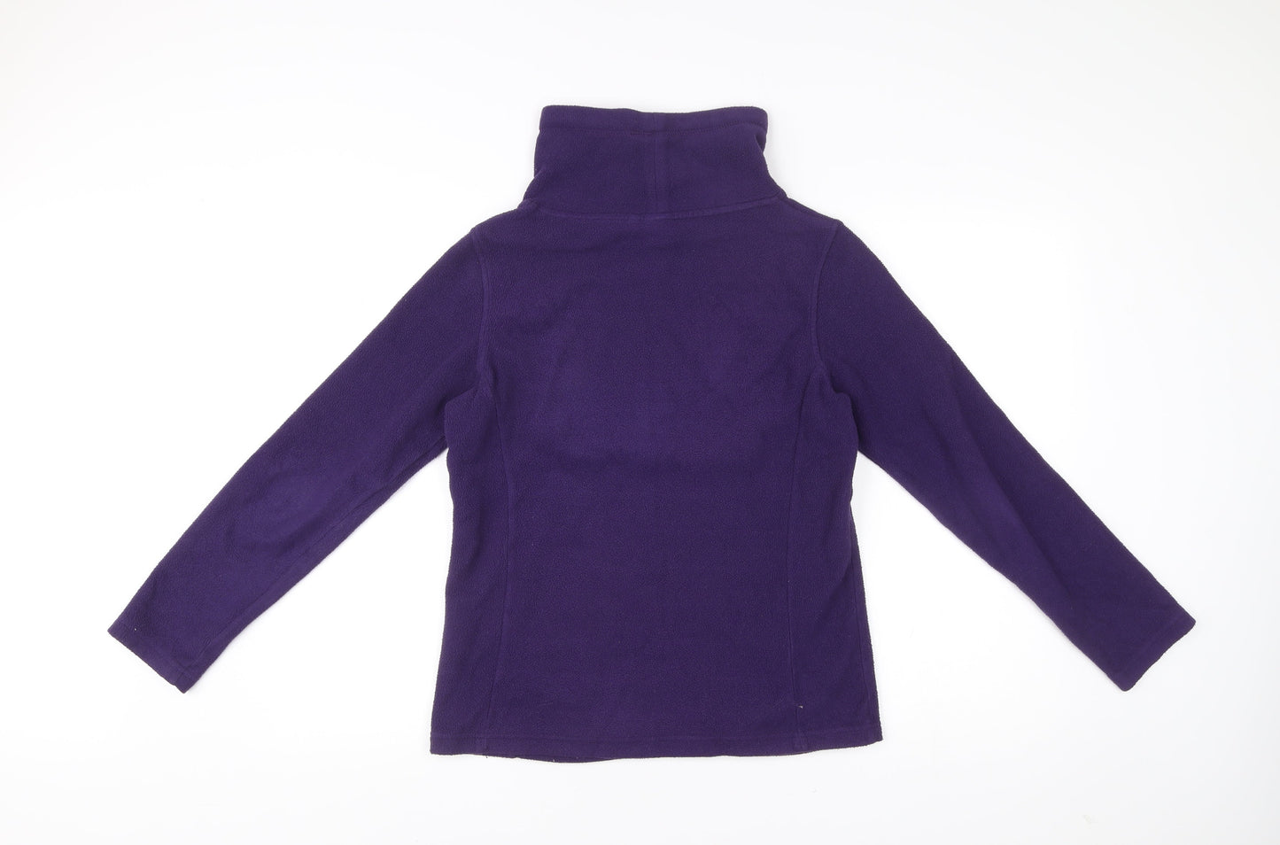 Cotton Traders Women Purple Fleece Pullover Sweatshirt Size 10