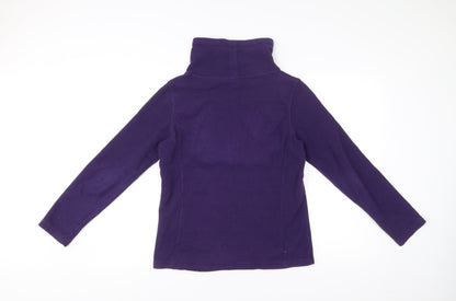 Cotton Traders Women Purple Fleece Pullover Sweatshirt Size 10