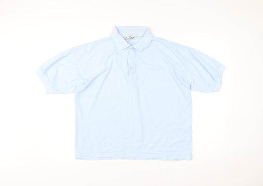 Dino Bazzi Men’s Blue Polo Shirt M Short Sleeve Collared Casual