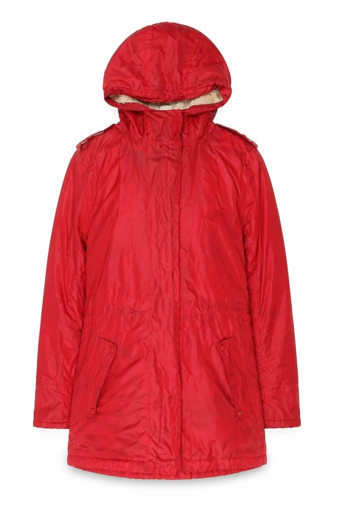 Womens UK Size 12 Cotton Traders Red Parka Coat