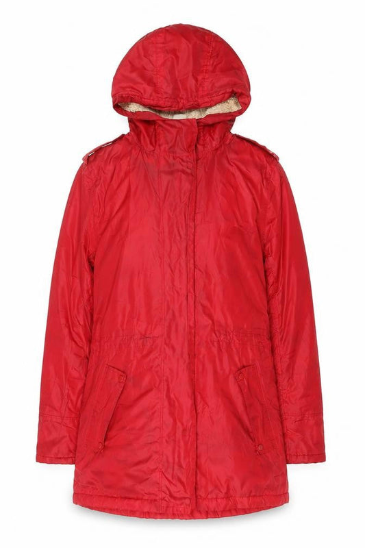 Womens UK Size 12 Cotton Traders Red Parka Coat